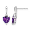 Gemstone and Diamond Heart Earrings
