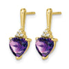 Gemstone and Diamond Heart Earrings