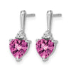 Gemstone and Diamond Heart Earrings