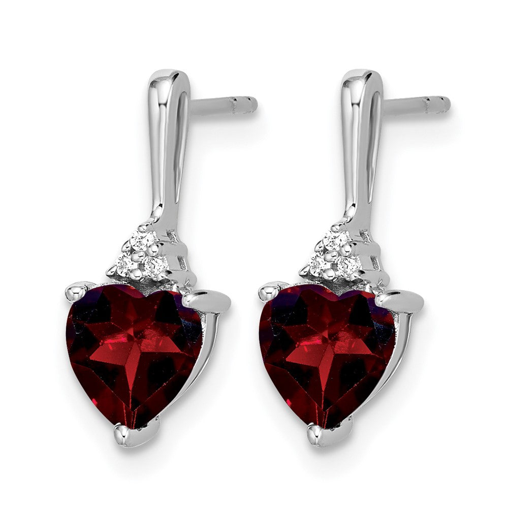 Gemstone and Diamond Heart Earrings