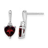 Gemstone and Diamond Heart Earrings