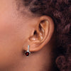 Gemstone and Diamond Heart Earrings