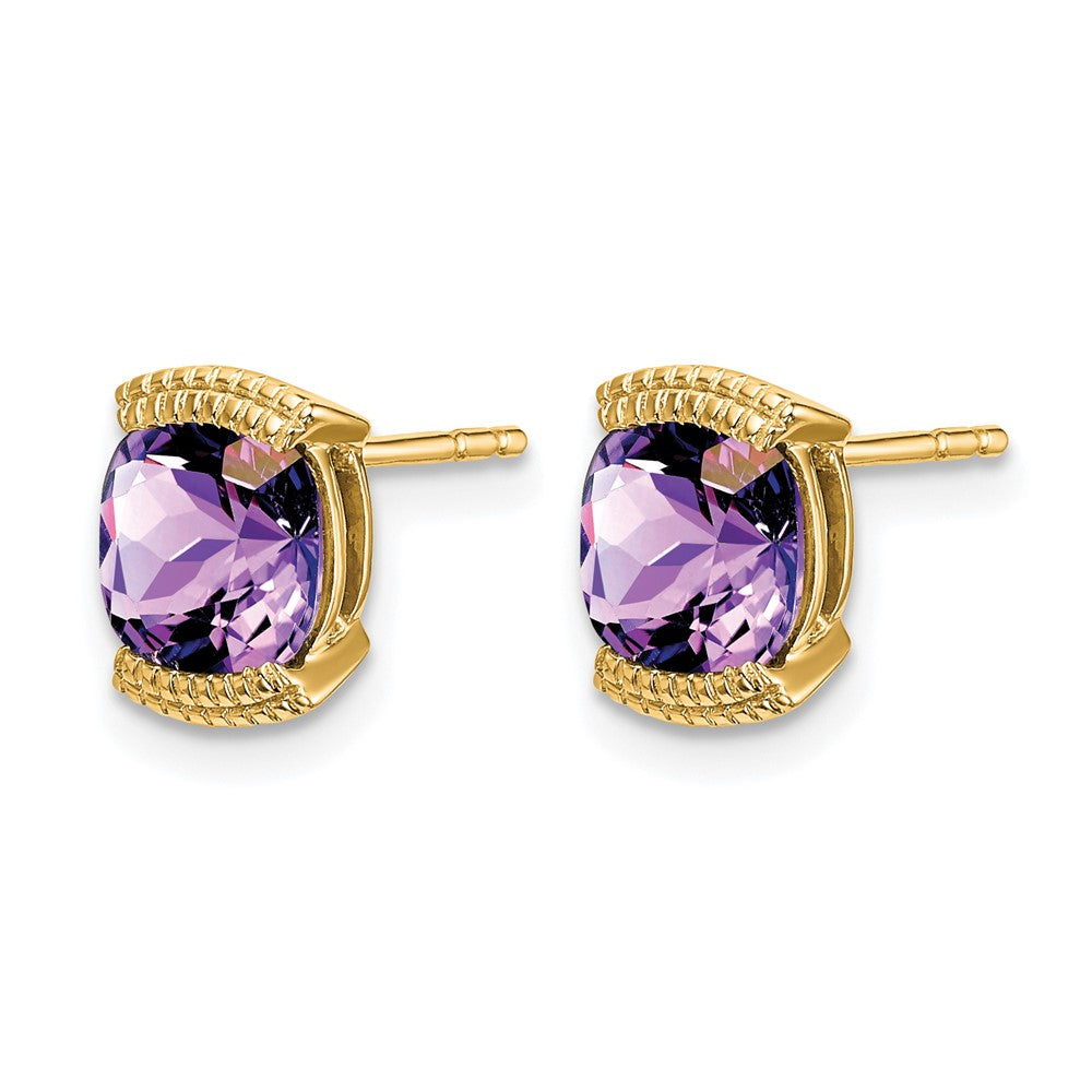 14k Gemstone Post Earrings