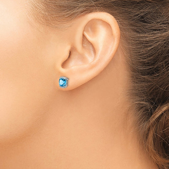 14k Gemstone Post Earrings