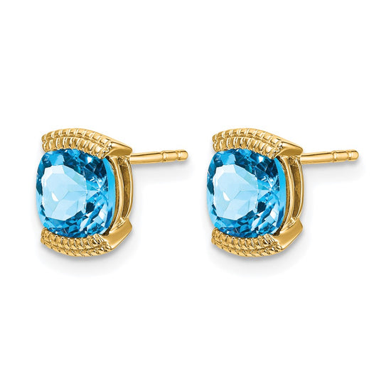 14k Gemstone Post Earrings