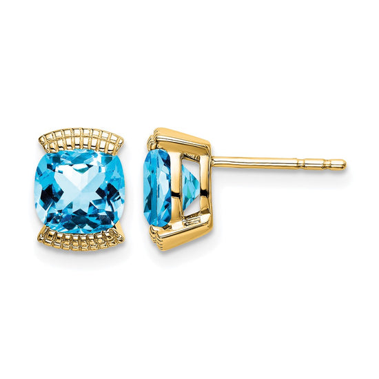 14k Gemstone Post Earrings