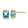 14k Gemstone Post Earrings