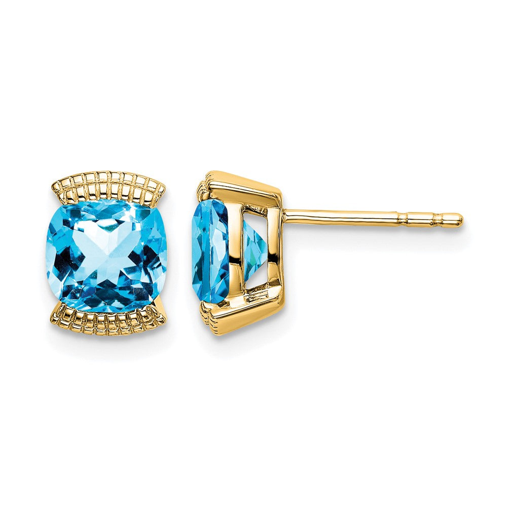 14k Gemstone Post Earrings