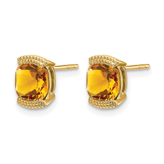 14k Gemstone Post Earrings