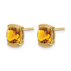 14k Gemstone Post Earrings