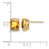 14k Gemstone Post Earrings