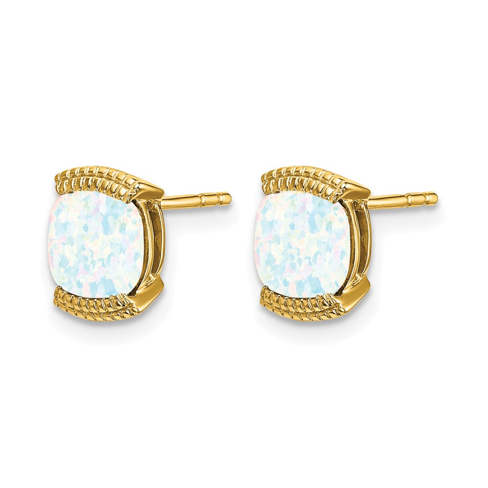 14k Gemstone Post Earrings