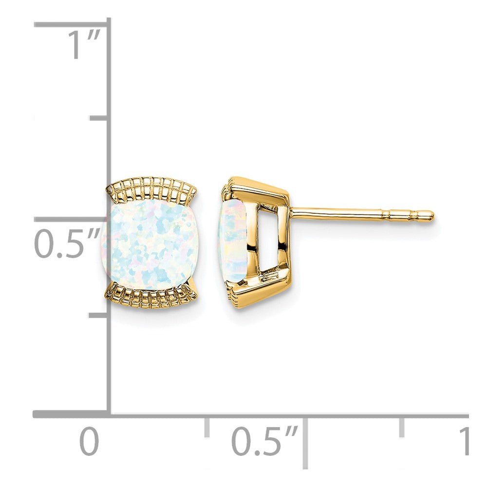 14k Gemstone Post Earrings