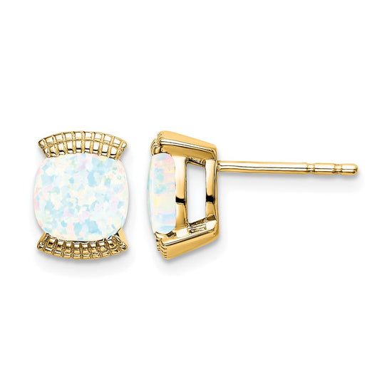 14k Gemstone Post Earrings