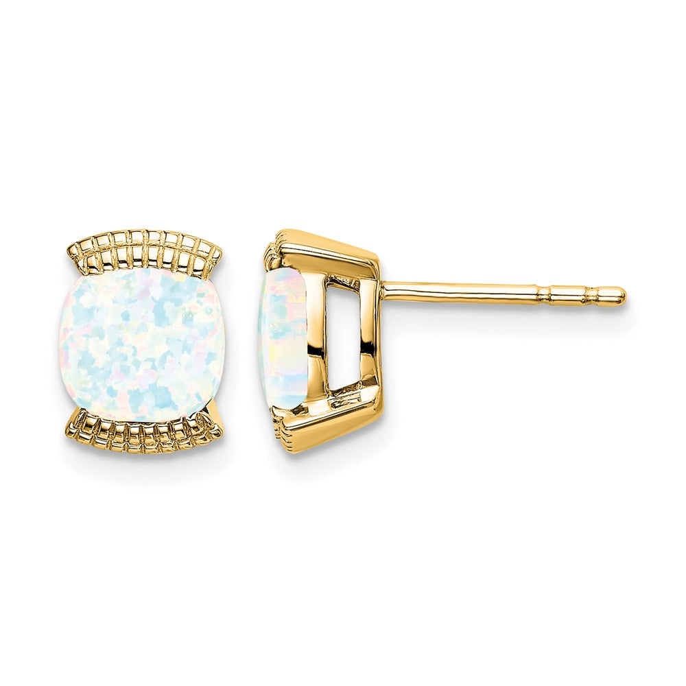 14k Gemstone Post Earrings