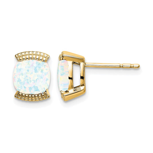 14k Gemstone Post Earrings