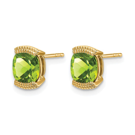 14k Gemstone Post Earrings
