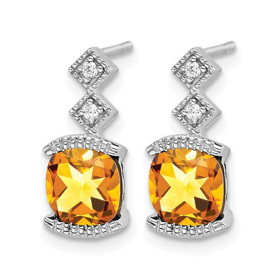 Gemstone and Diamond Earrings