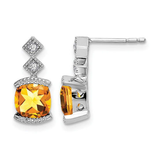 Gemstone and Diamond Earrings