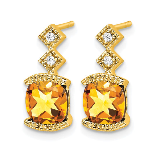 Gemstone and Diamond Earrings