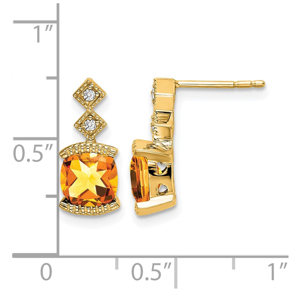 Gemstone and Diamond Earrings