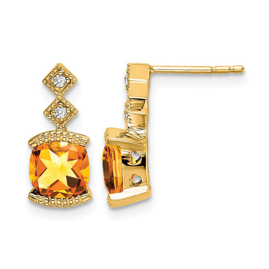 Gemstone and Diamond Earrings