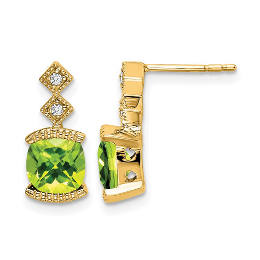 Gemstone and Diamond Earrings