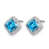 Princess Amethyst and Diamond Earrings