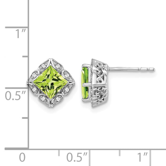 Princess Amethyst and Diamond Earrings