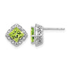 Princess Amethyst and Diamond Earrings