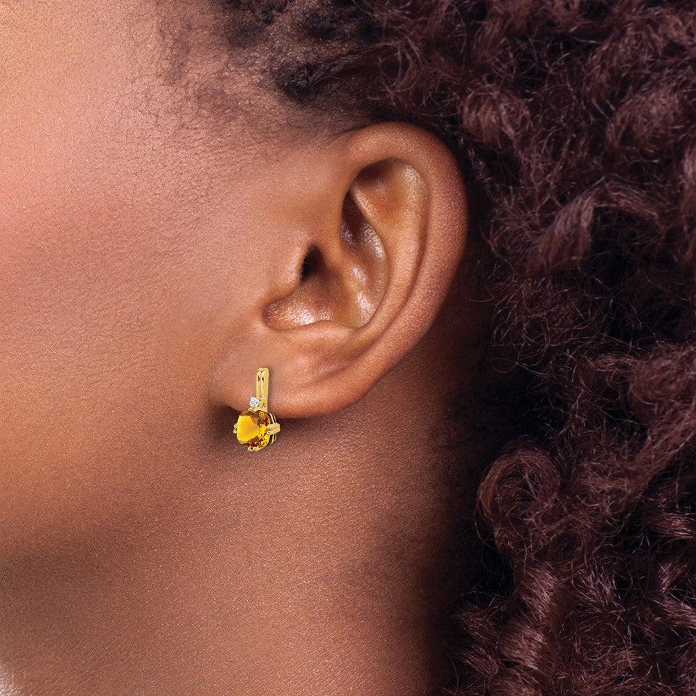 Gemstone and Diamond Earrings