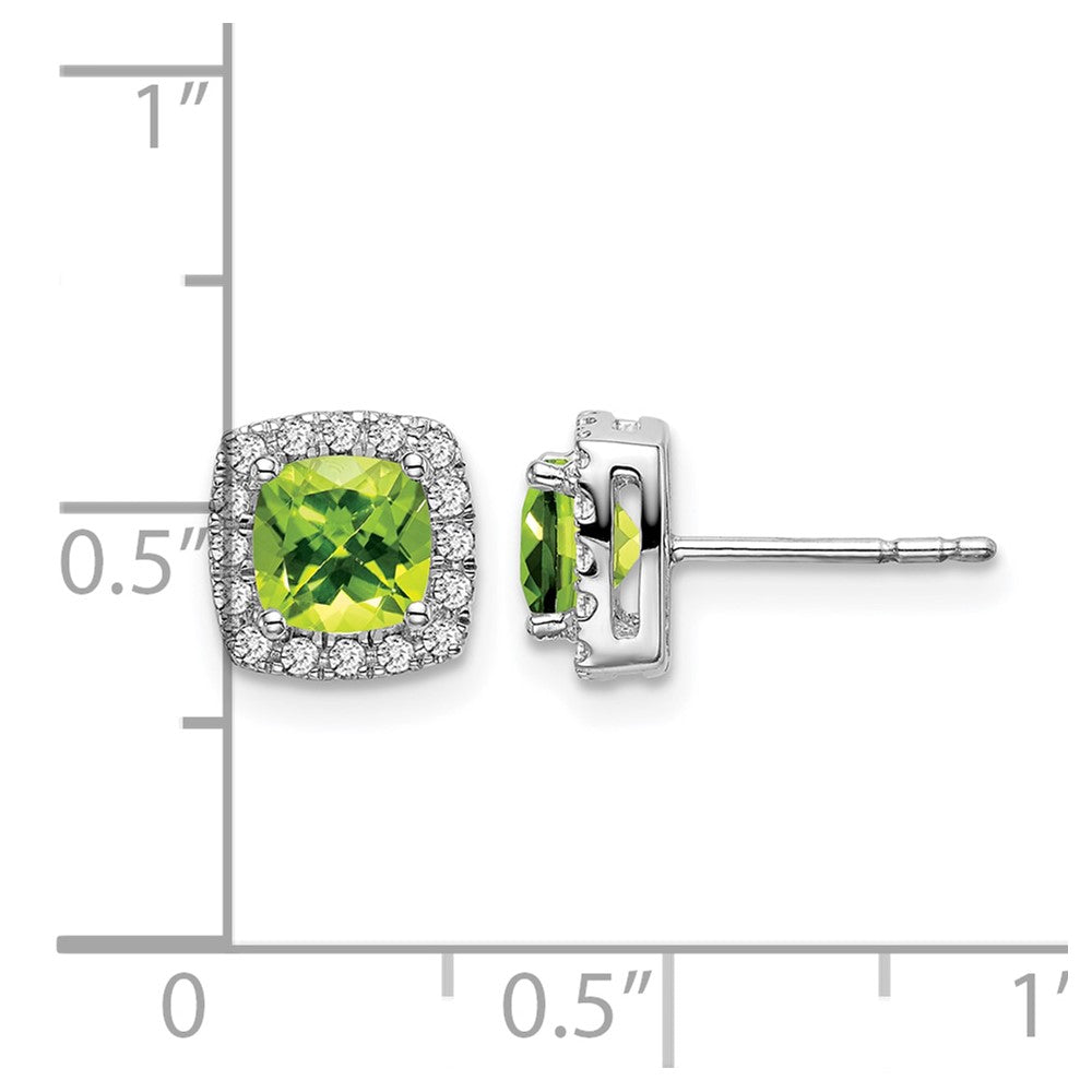 Cushion Gemstone and Diamond Halo Earrings