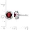 Cushion Gemstone and Diamond Halo Earrings