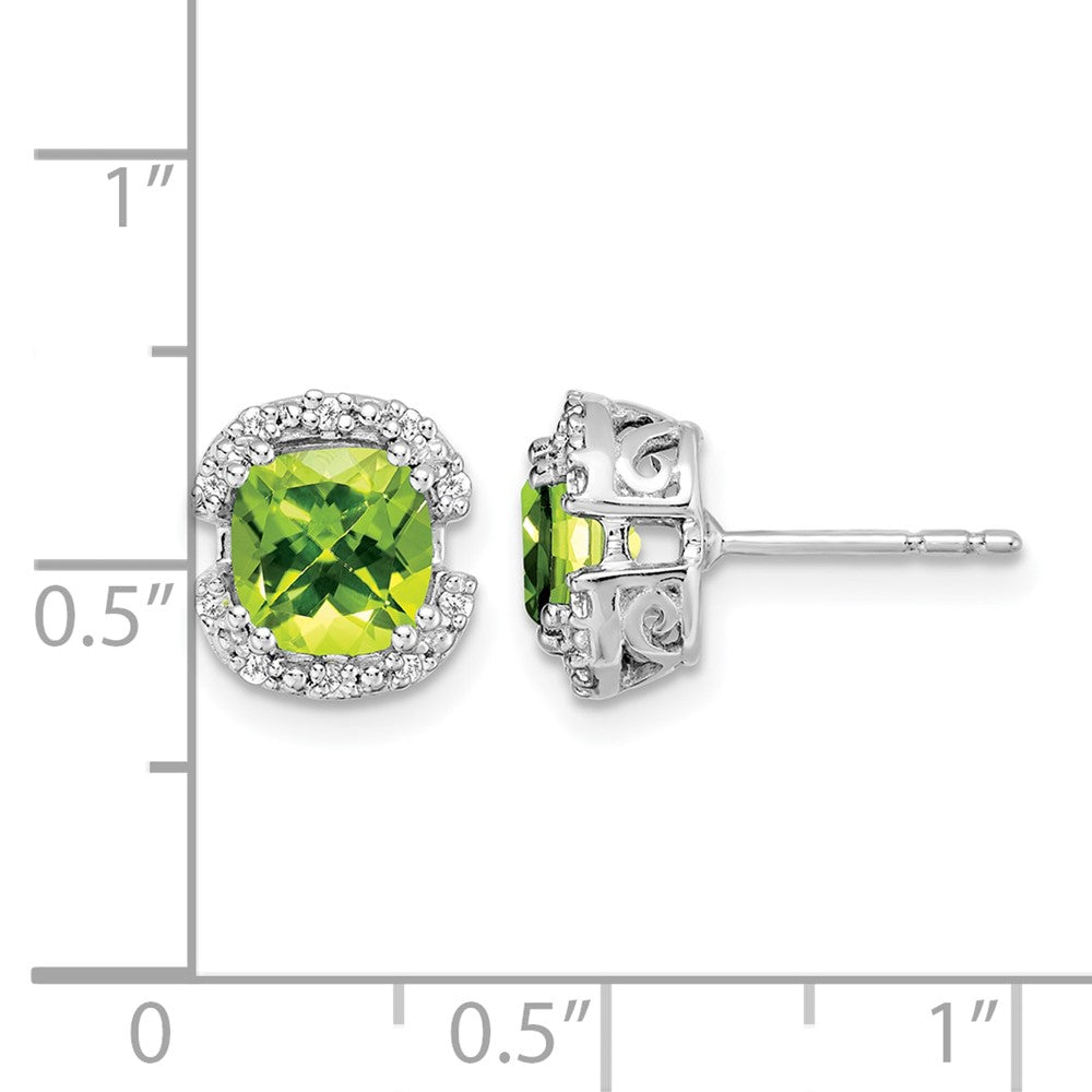 Cushion Gemstone and Diamond Halo Earrings