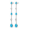 Gemstone & White Topaz Dangle Earrings