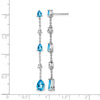Gemstone & White Topaz Dangle Earrings
