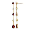 Gemstone & White Topaz Dangle Earrings
