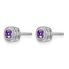 Cushion Gemstone and Diamond Earrings