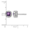 Cushion Gemstone and Diamond Earrings
