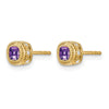Cushion Gemstone and Diamond Earrings