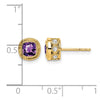 Cushion Gemstone and Diamond Earrings