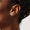 Cushion Gemstone and Diamond Earrings