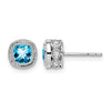 Cushion Gemstone and Diamond Earrings