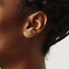 Cushion Gemstone and Diamond Earrings