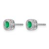 Cushion Gemstone and Diamond Earrings