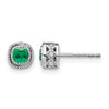 Cushion Gemstone and Diamond Earrings