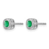 Cushion Gemstone and Diamond Earrings