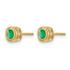Cushion Gemstone and Diamond Earrings
