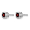 Cushion Gemstone and Diamond Earrings