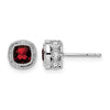 Cushion Gemstone and Diamond Earrings